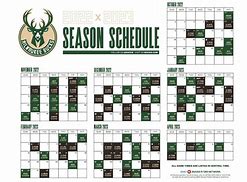 Image result for Bucks Basketball Schedule