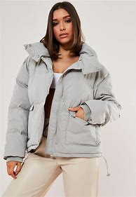 Image result for Grey Puffer Jacket Women