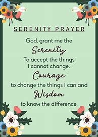 Image result for Prayer of Serenity Words