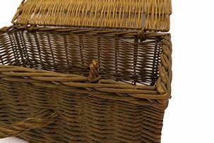 Image result for Antique Wicker Picnic Basket