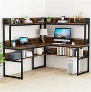 Image result for Corner Computer Desk with Shelves