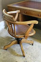 Image result for Wooden Desk Chair On Rollers