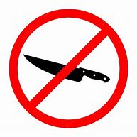 Image result for No Knives Sign