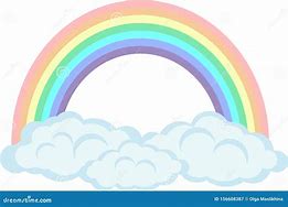 Image result for Pastel Rainbow with Clouds