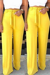 Image result for Yellow Women's Pants