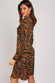 Image result for Tiger Print Shirt Dress