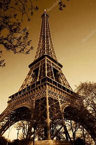 Image result for Vintage Eiffel Tower at Night Paris France