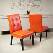 Image result for Orange Dining Room Chairs