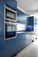 Image result for Kitchen Blue Appliances Modern