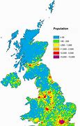 Image result for UK Population Density Map