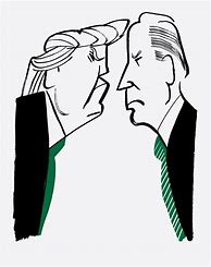 Image result for Trump and Biden Debate Cartoon