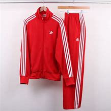 Image result for Red Adidas Tracksuit