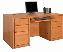 Image result for Double Wooden Desk