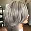 Image result for Women's Synthetic Wig With Bangs Straight Short Machine Made Silver / Gray Natural Hairline / Side Part Natural Wigs Silver Average