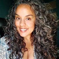 Image result for Curly Gray Hair Beautiful