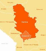 Image result for Map Showing Kosovo and Serbia