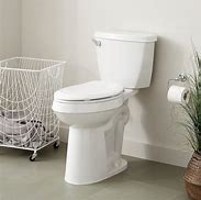 Image result for Bradenton Elongated Two-Piece Toilet - 21" Bowl Height - Standard Seat - White | Porcelain | Signature Hardware