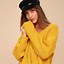 Image result for Long Sleeve Yellow Sweater