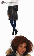 Image result for Nuage Quilted Stretch Puffer Coat With Removeable Hood