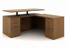 Image result for L-Shape Adjustable Height Desk