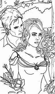Image result for Caroline and Klaus From the Vampire Diaries Coloring