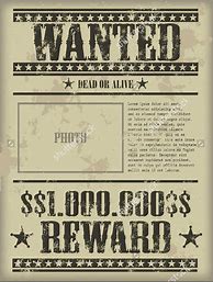 Image result for Character Wanted Poster