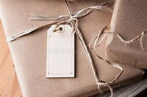 Image result for Brown Packages Wrapped Up with String Tags