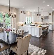 Image result for Farmhouse Open Kitchen Dining Room