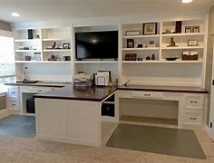 Image result for Custom Home Office Desk with Doors