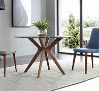 Image result for Glass and Wood Dining Table