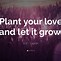 Image result for Let Love Grow Quotes