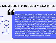 Image result for Tell Me About Yourself Interview Template