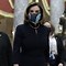Image result for Nancy Pelosi White Dress with Mask