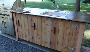 Image result for How to Build Outdoor Kitchen Cabinets