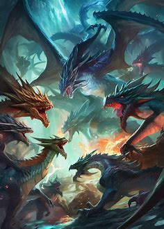 'Dragon Battle Royale' Poster, picture, metal print, paint by Pixaverse ...