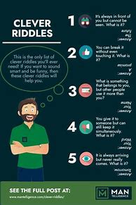 Image result for Clever Riddles for Adults