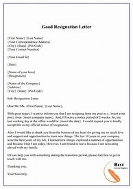 Image result for Resignation Letter Template Word