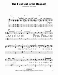 Image result for The First Cut Is the Deepest Sheet Music