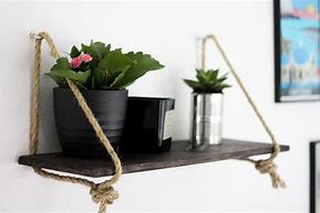 Image result for Hanging Shelf with Rope