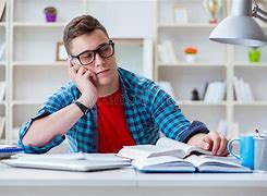 Image result for Teenager Studying at Desk