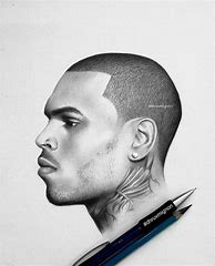 Image result for Chris Brown Face Drawing
