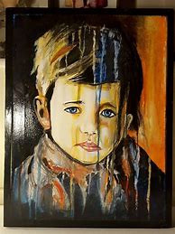Image result for Crying Boy Painting