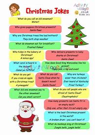 Image result for Printable 50 Hilarious Christmas Jokes