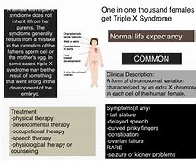 Image result for Triple X Syndrome Characteristics
