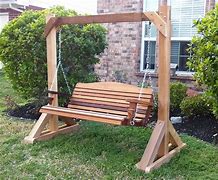 Image result for Wood Patio Swing