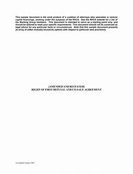 Image result for Right of First Refusal Agreement