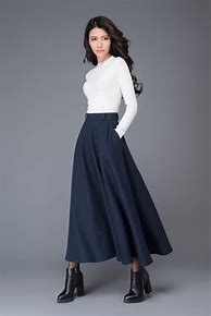 Image result for Long Navy Skirt