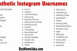 Image result for Aesthetic Profile Names