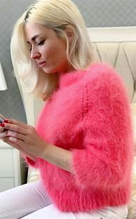 Image result for Zip Up Angora Sweater