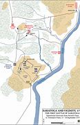 Image result for Map of Battle of Saratoga
